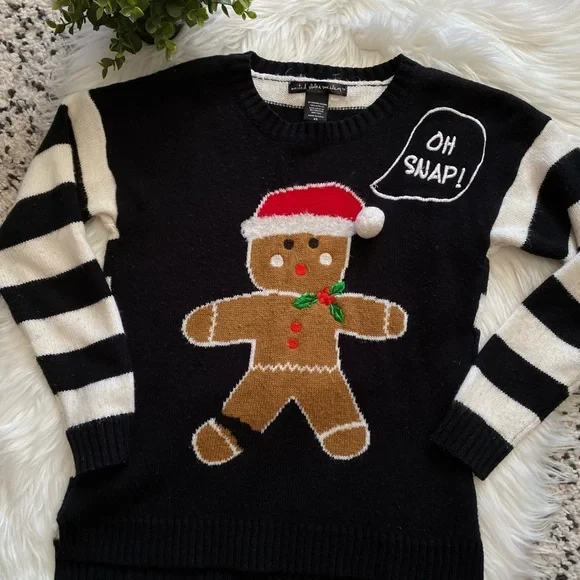 *sold* Oh Snap’ Gingerbread Man Ugly Sweater - Picture 2 of 8